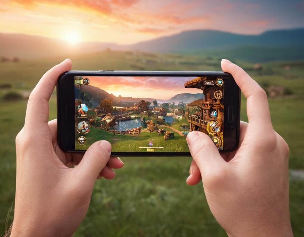 Screenshot of Mahabharata Quest mobile game featuring epic battles